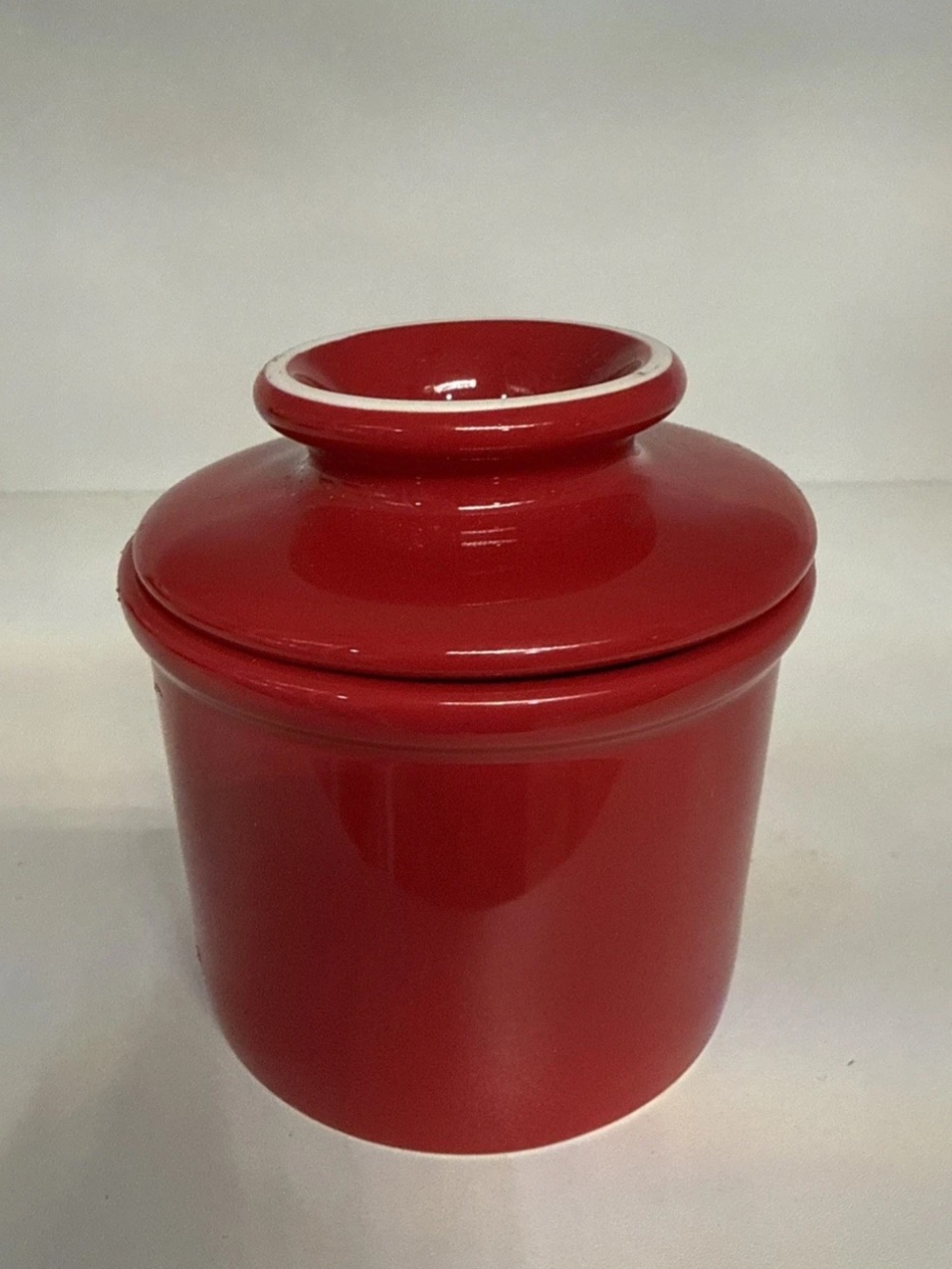 L. Tremain Red The Original Butter Bell Crock